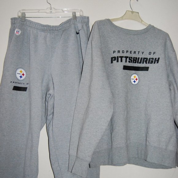 NIKE PITTSBURGH STEELERS SWEATSUIT SHIRT (66) + PANTS NFL TEAM ISSUED (SIZE 3XL) - Picture 4 of 16